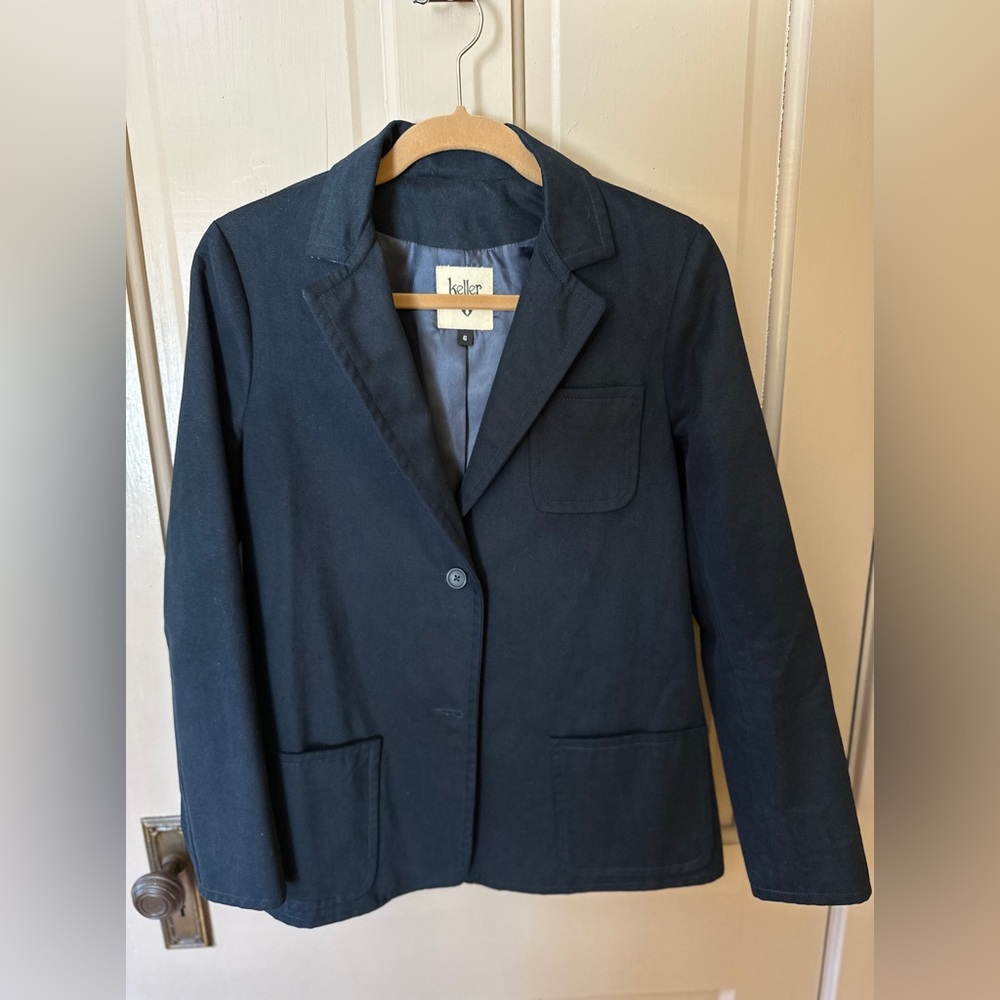 Brushed cotton soft blazer